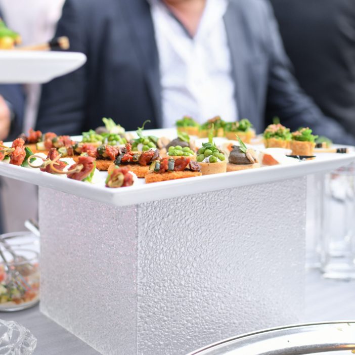 Small Canapes appetizers at the wedding The Catering Catering