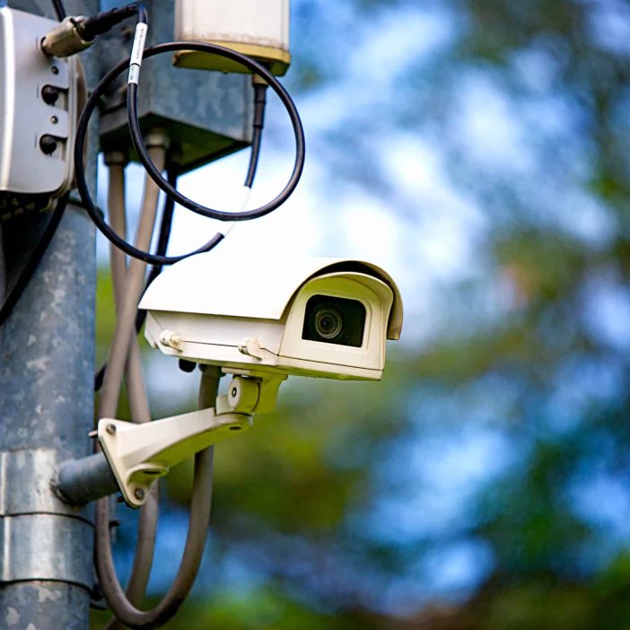 IP CCTV camera install by have water proof cover to protect camera with home security system concept. Vigilanza